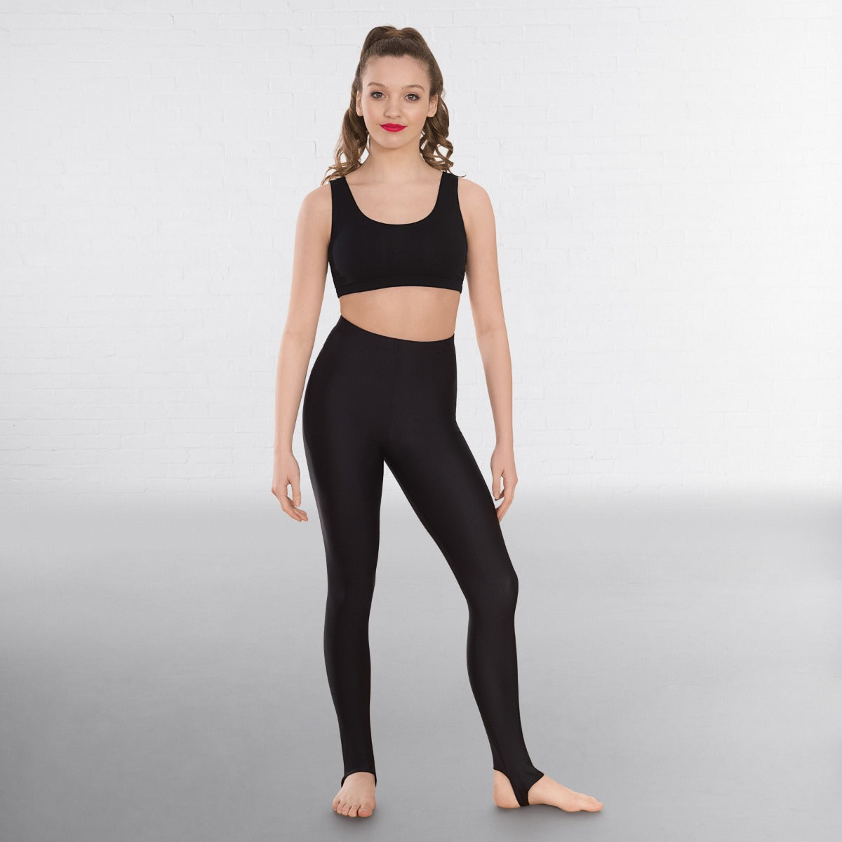 1st Position stirrup dance tights with elasticated waist