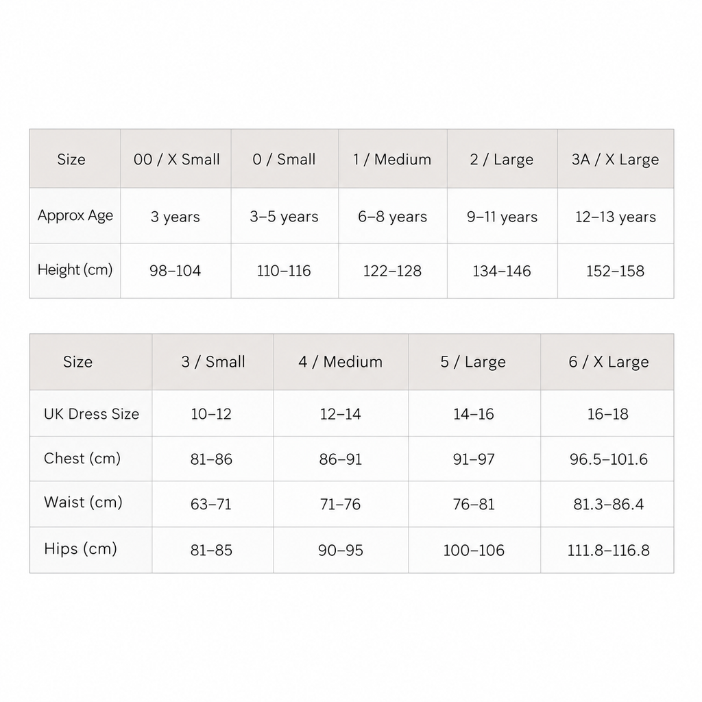 cxo size guide