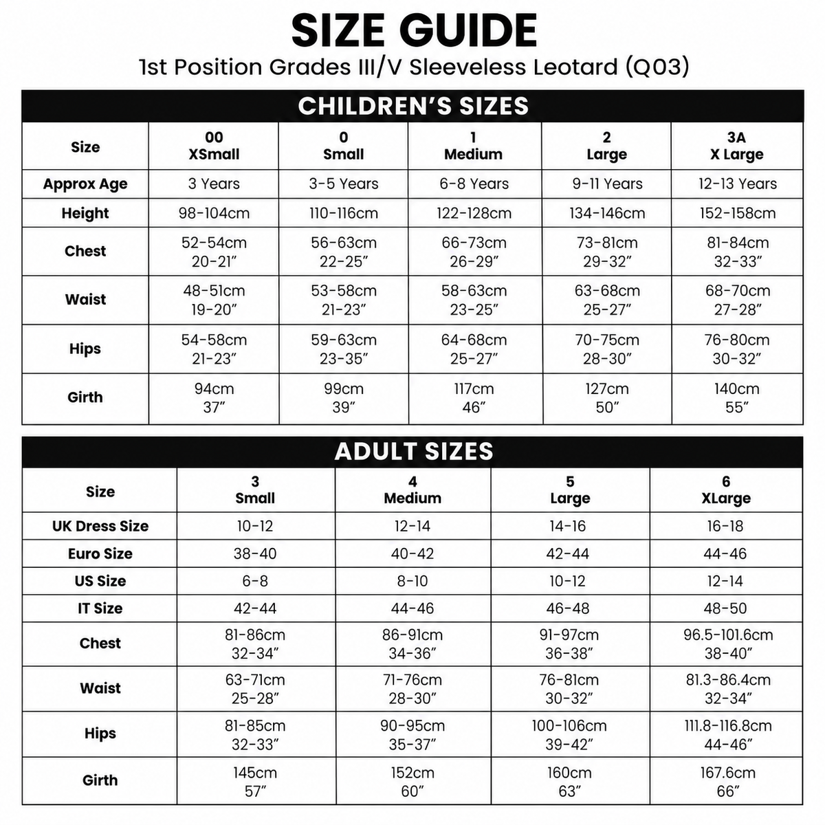 1st Position Grades III/V sleeveless regulation leotard with ruched front and matching belt