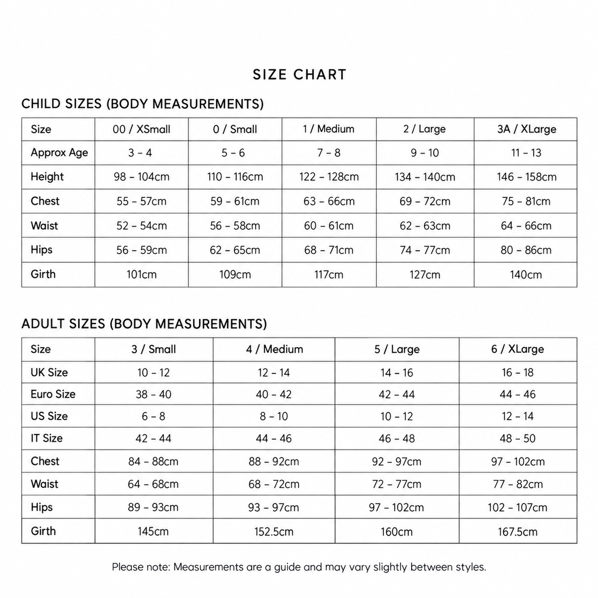Size Guide