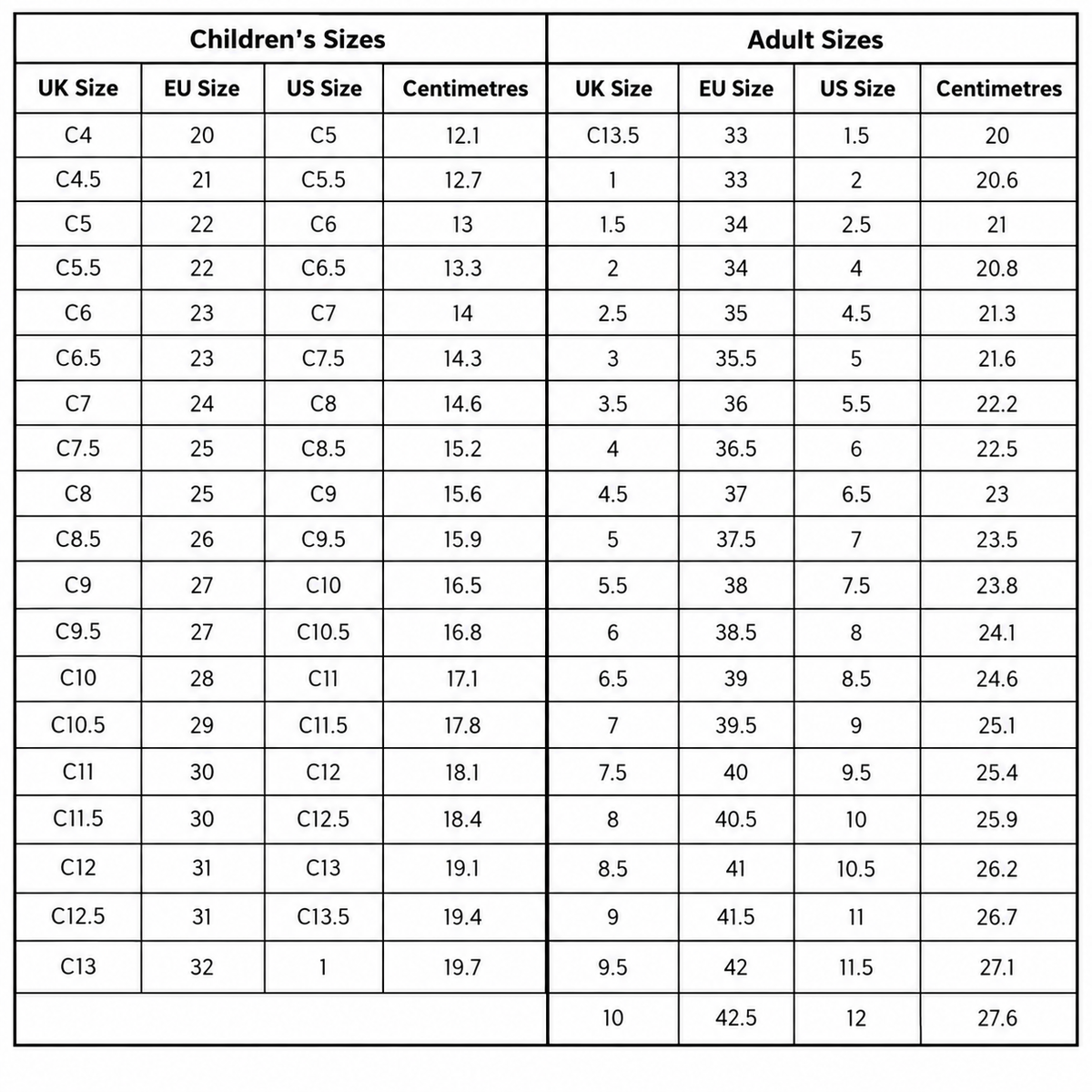 Size Guide