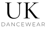 Logo of UK Dancewear with 'UK' in large letters and 'Dancewear' below.