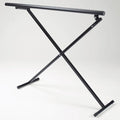 Black keyboard stand on a white background