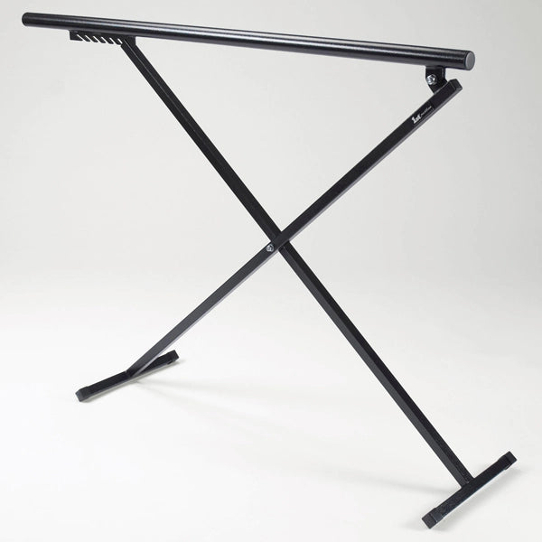 Black keyboard stand on a white background