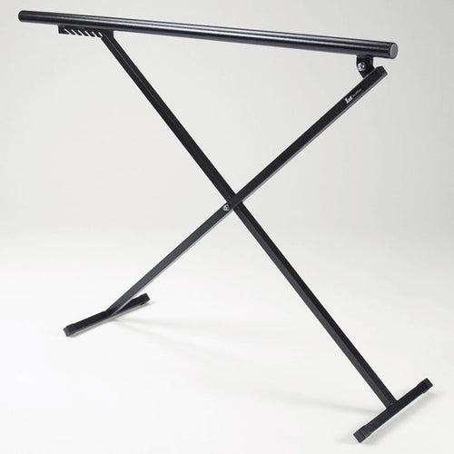 Black keyboard stand on a white background