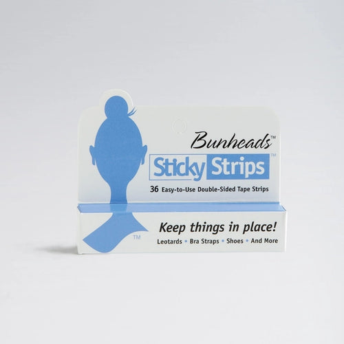 Box of Bunheads Sticky Strips on a white background