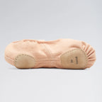 BLOCH pink stretch canvas split sole ballet shoes with suede sole and elasticated binding