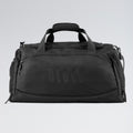 Black duffel bag with 'BLOCH' branding on a light gray background