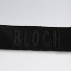 Black belt with a brand logo on a light gray background