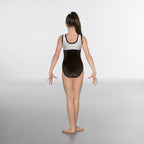 1st Position hologram and velour short sleeve gymnastics leotard