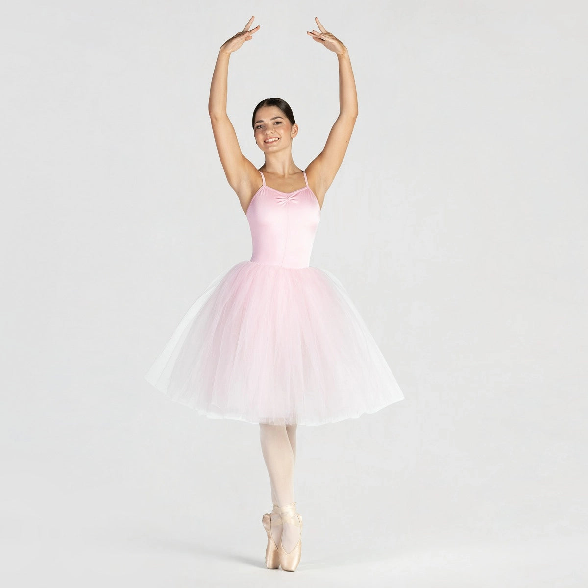 1st Position romantic ballet tutu with camisole straps and three-layer soft tulle skirt