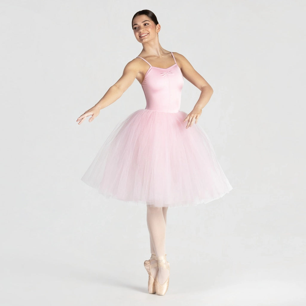 1st Position romantic ballet tutu with camisole straps and three-layer soft tulle skirt
