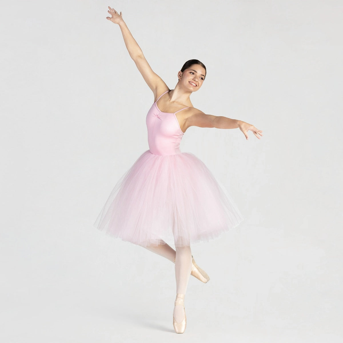 1st Position romantic ballet tutu with camisole straps and three-layer soft tulle skirt