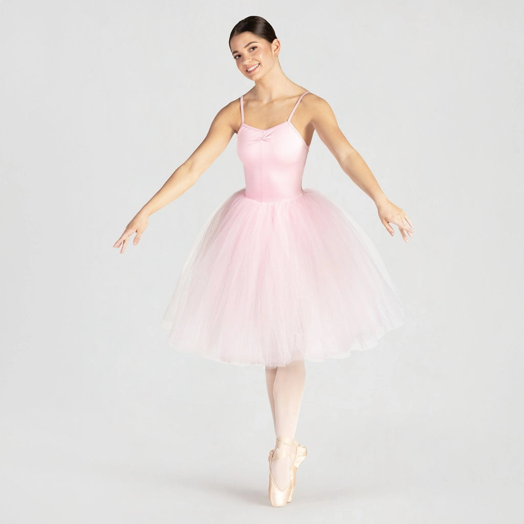 1st Position romantic ballet tutu with camisole straps and three-layer soft tulle skirt