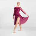 1st Position sequin lace crop sleeved lyrical dance dress