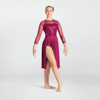 1st Position sequin lace crop sleeved lyrical dance dress