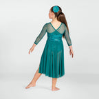 1st Position sequin lace crop sleeved lyrical dance dress