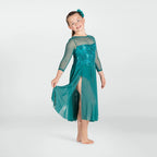 1st Position sequin lace crop sleeved lyrical dance dress