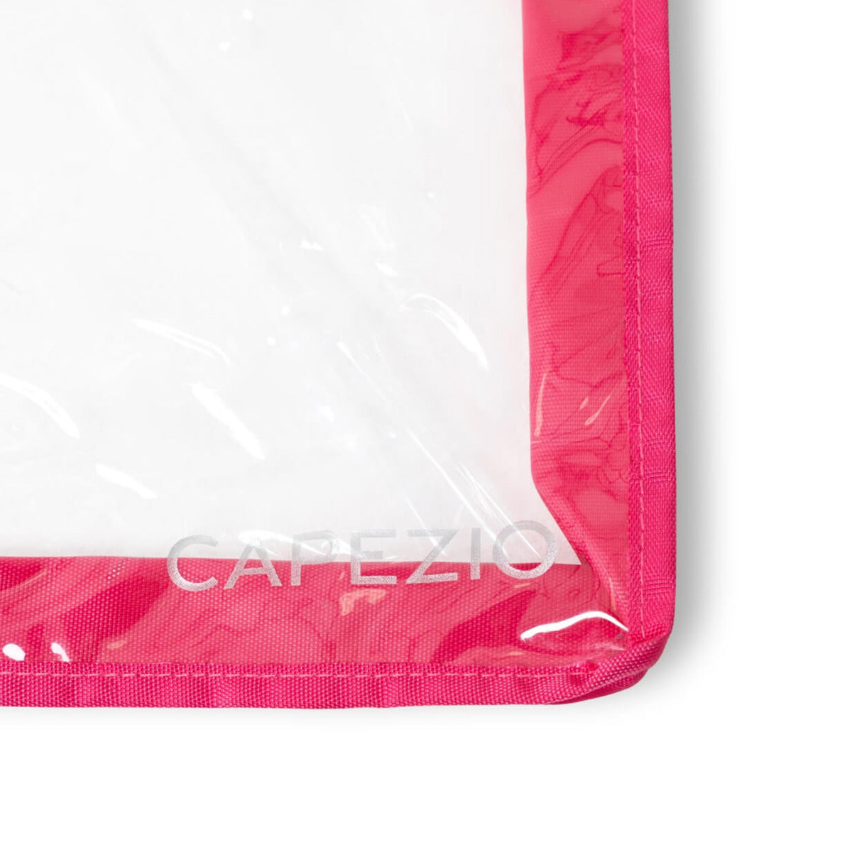 Pink border with 'Capezio' branding on a white background