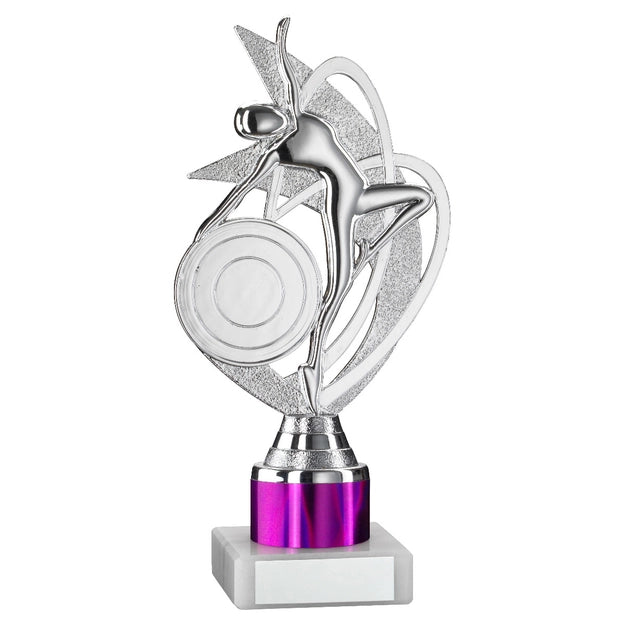 Trophy with a figure on a white background
