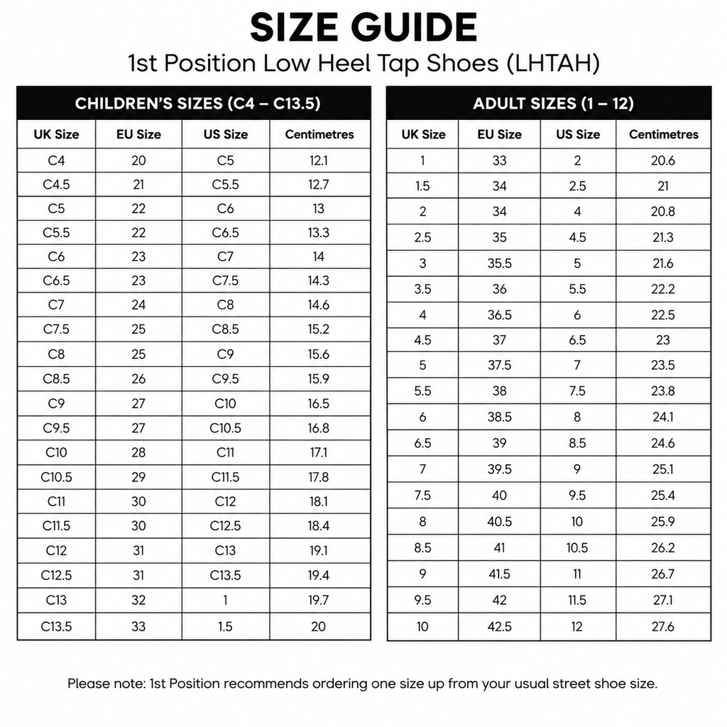 LHTAH - Size Guide