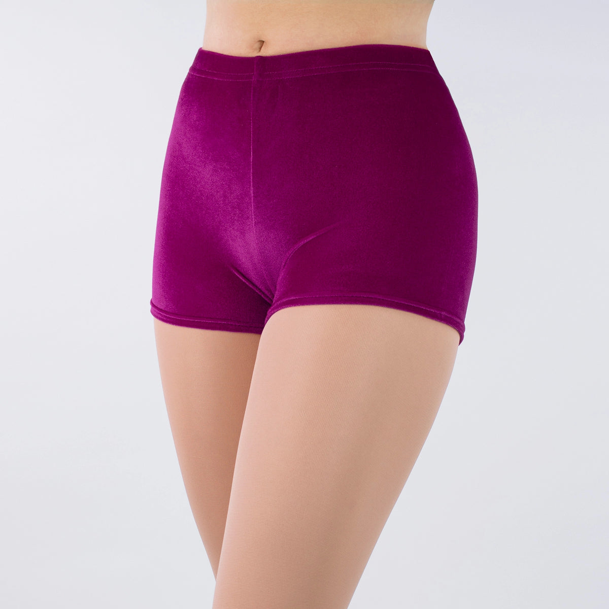 1st Position Jenna Stretch Velour Shorts for dance and gymnastics