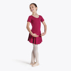 1st Position Hannah cotton skirted leotard in burgundy