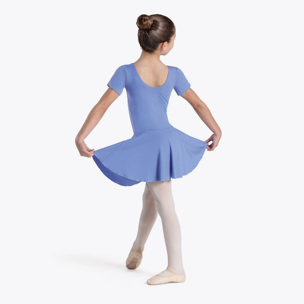 1st Position Hannah cotton skirted leotard in sky blue