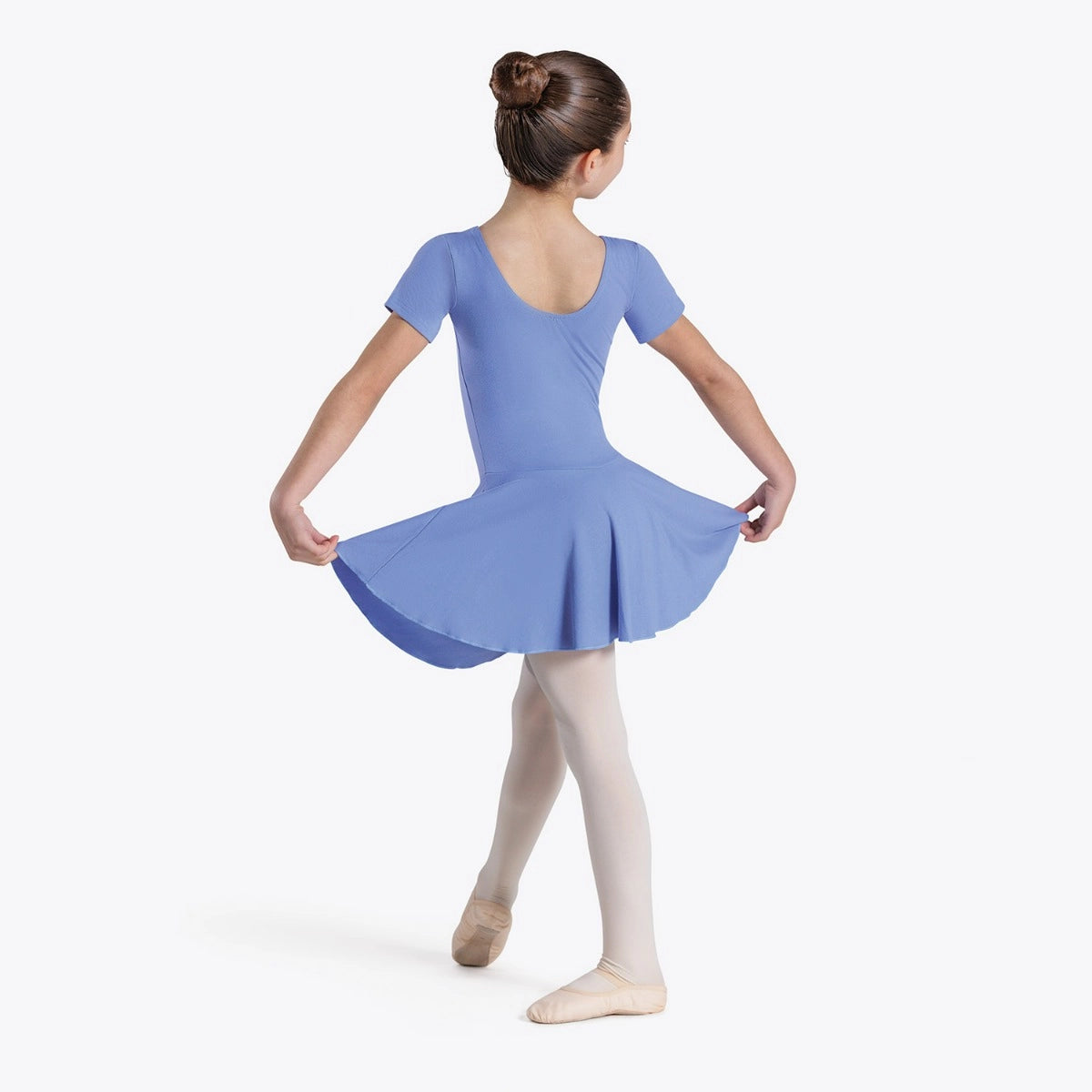 1st Position Hannah cotton skirted leotard in sky blue