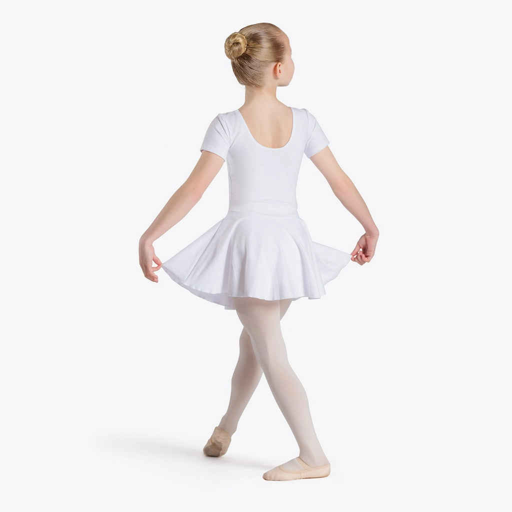 1st Position Hannah cotton skirted leotard in white