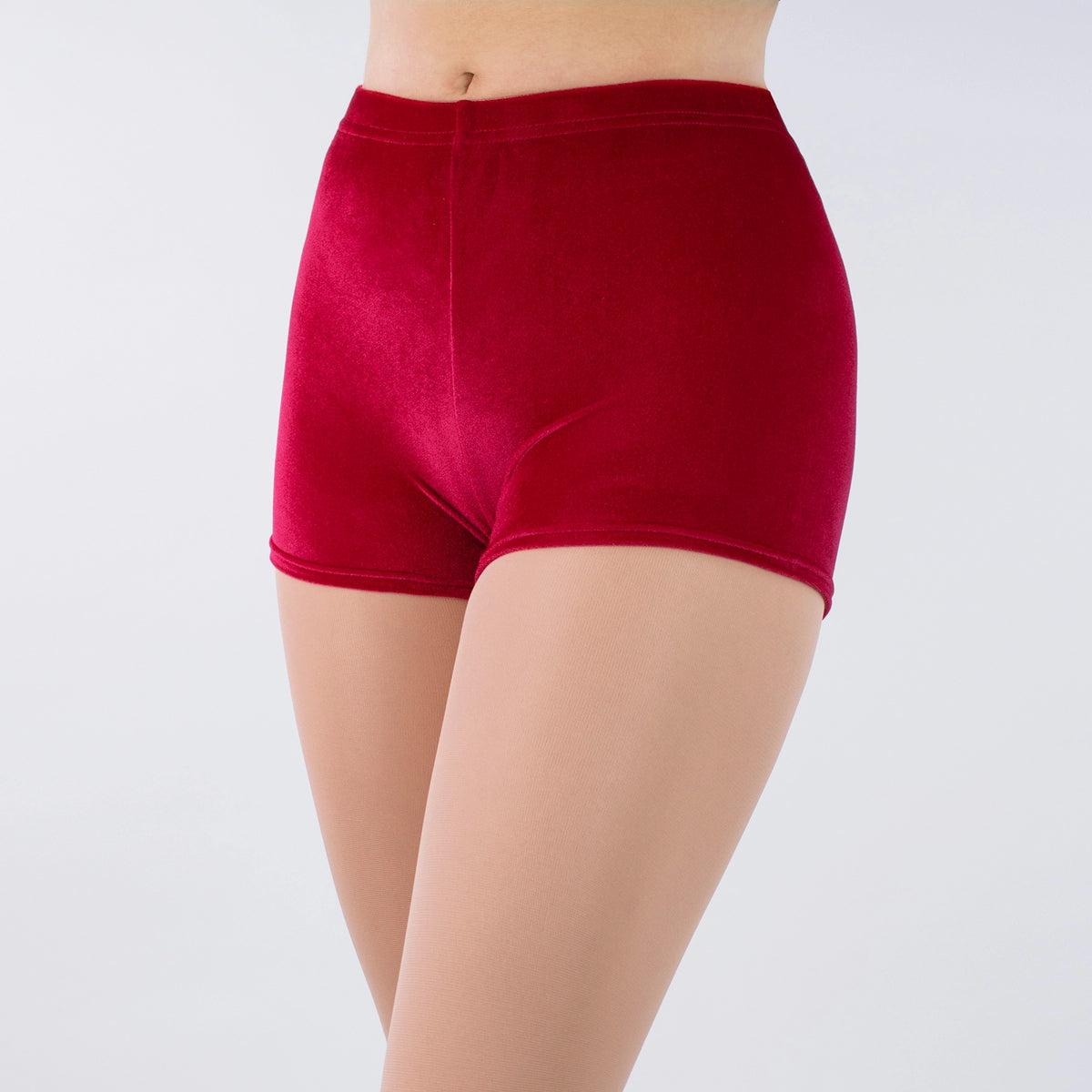1st Position Jenna Stretch Velour Shorts for dance and gymnastics