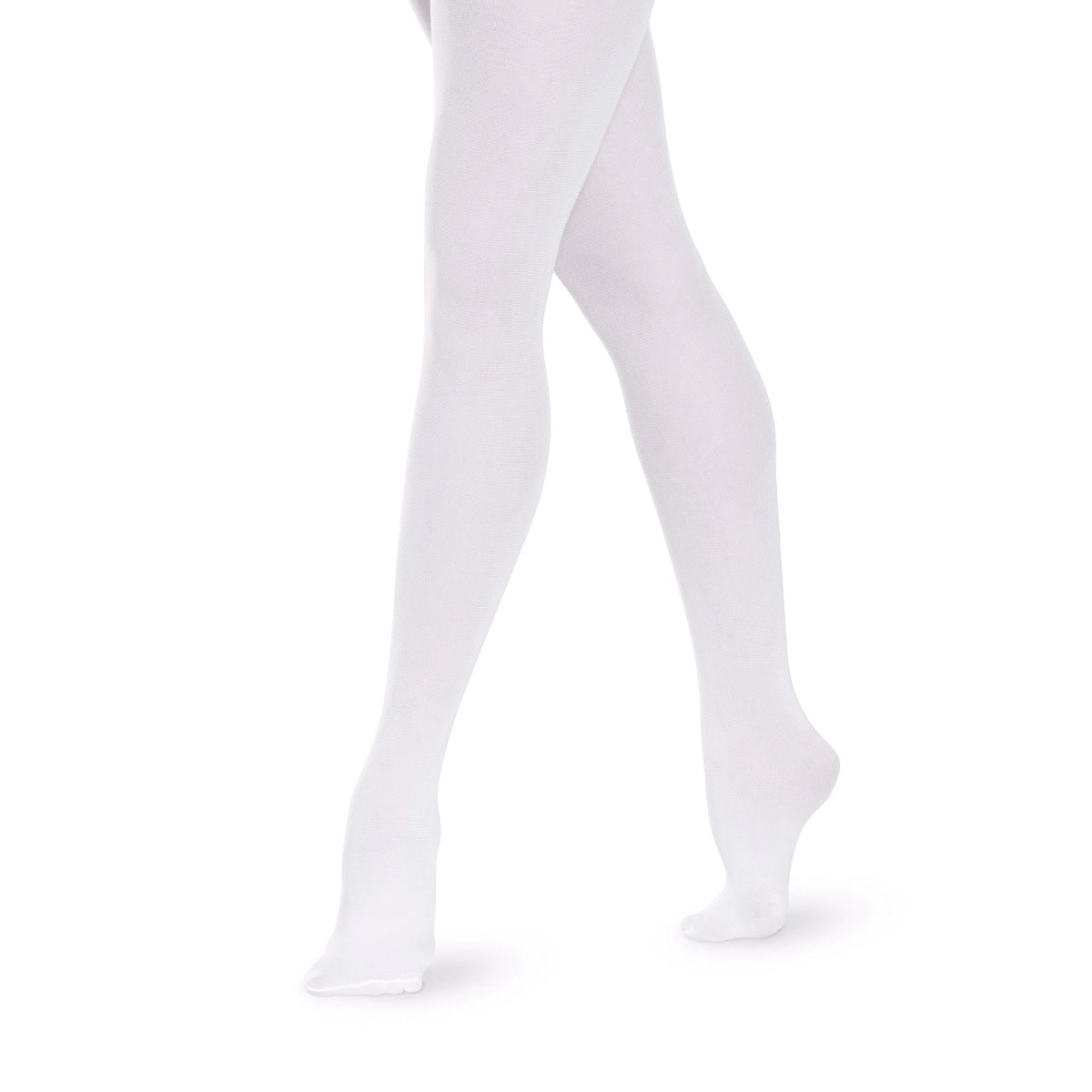 Revolution Color-Flow footed dance tights White