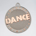 Medal with 'DANCE' text on a gray background