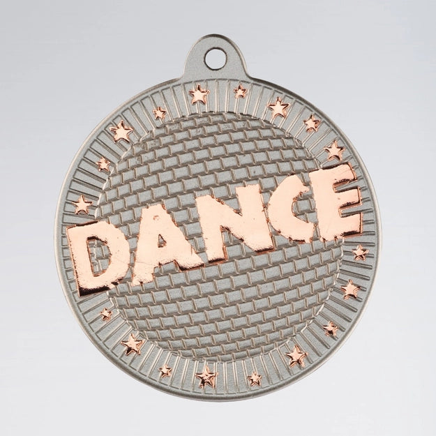 Medal with 'DANCE' text on a gray background