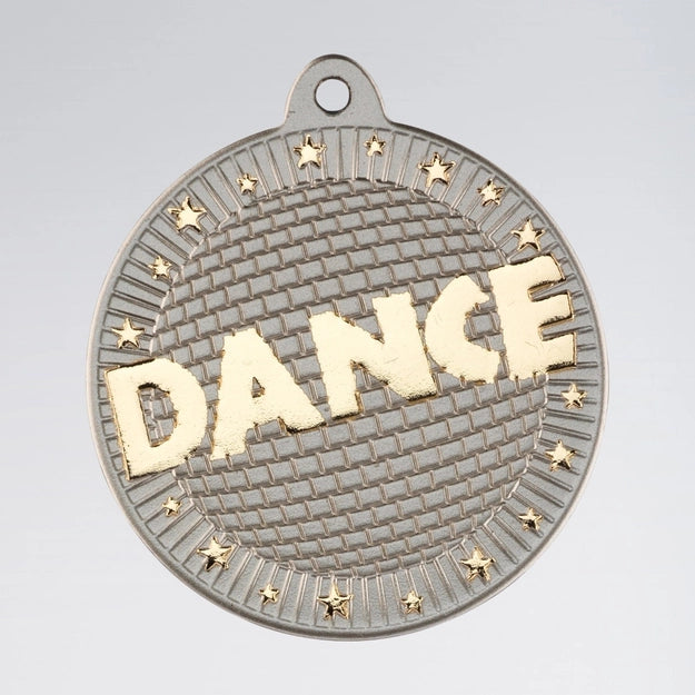 Medal with 'DANCE' text on a gray background