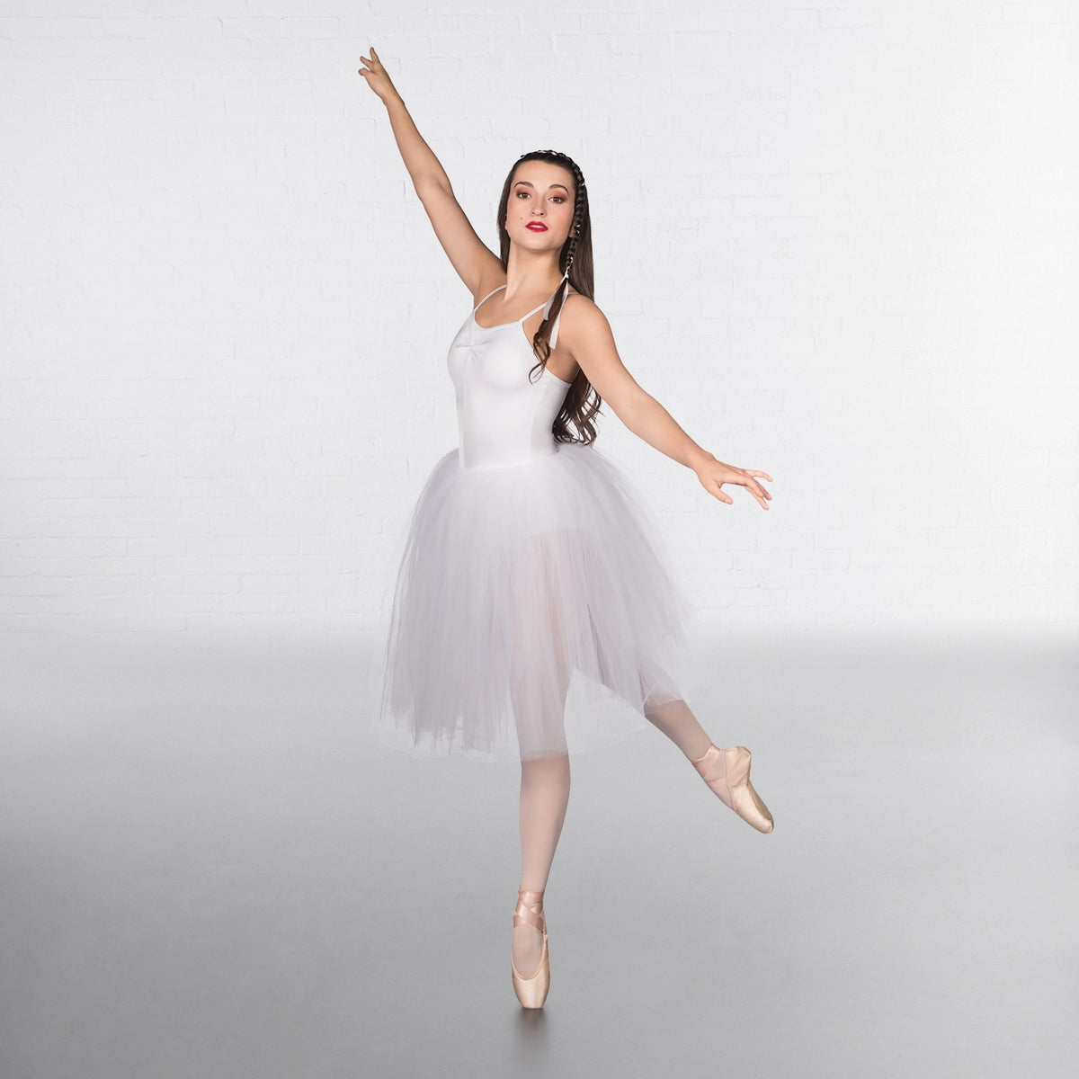 1st Position romantic ballet tutu with camisole straps and three-layer soft tulle skirt